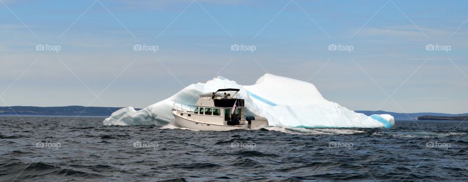 boat and a berg