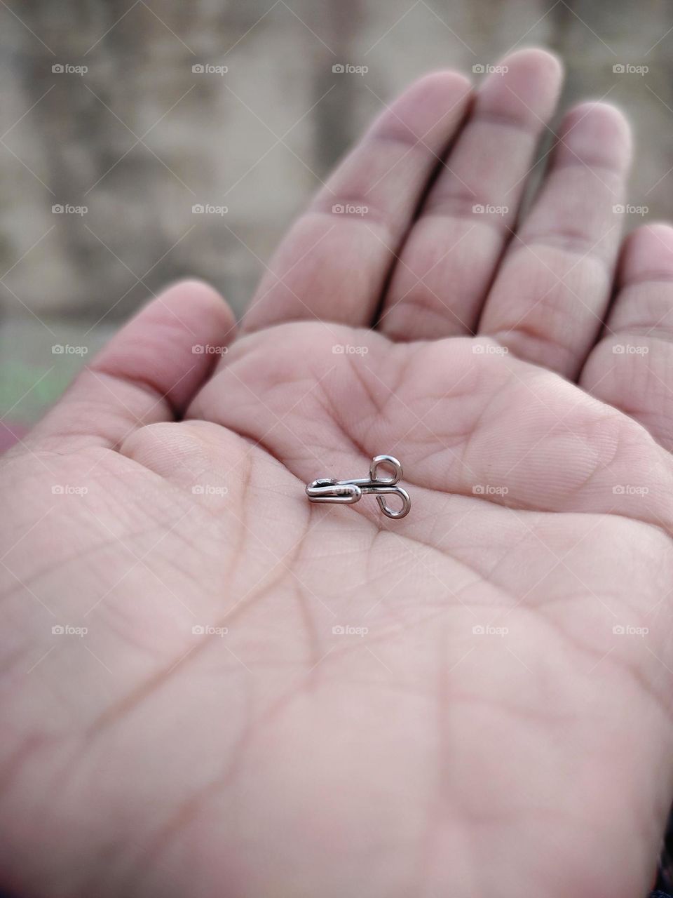 cloth hook made of steel.