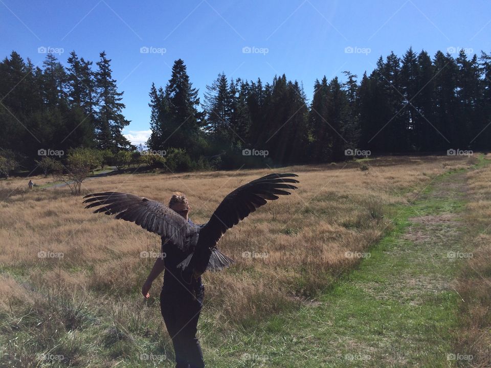 Woman with wings