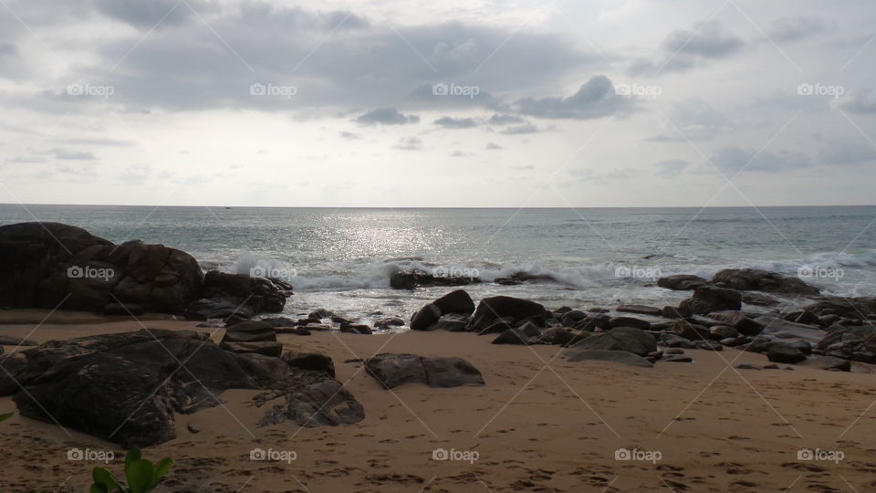 stormy day at the beach