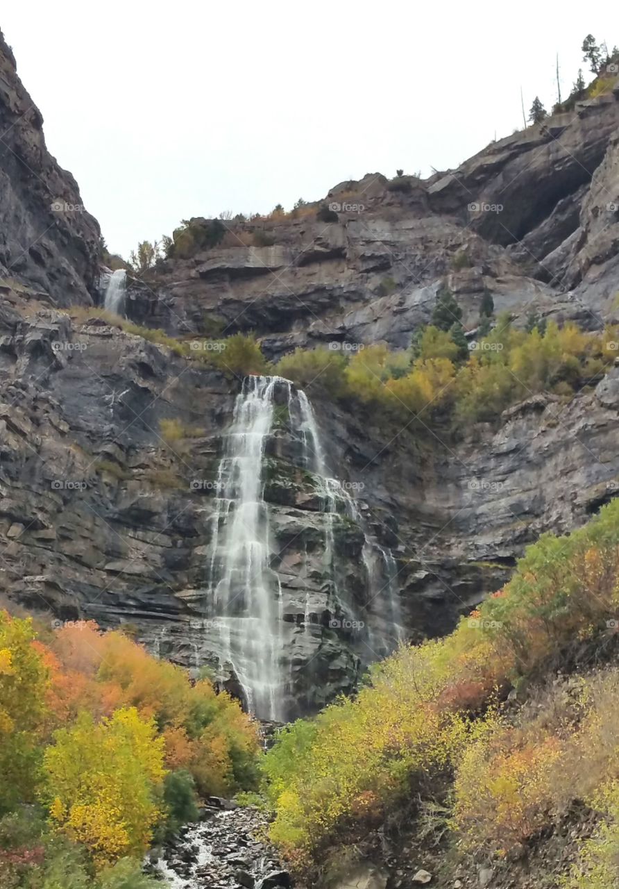 Fall Mountain View of water fall