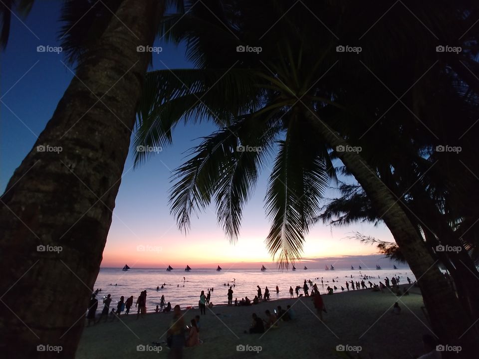 Sunset over Boracay - White Beach