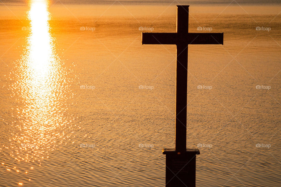 Silhouette of a cross