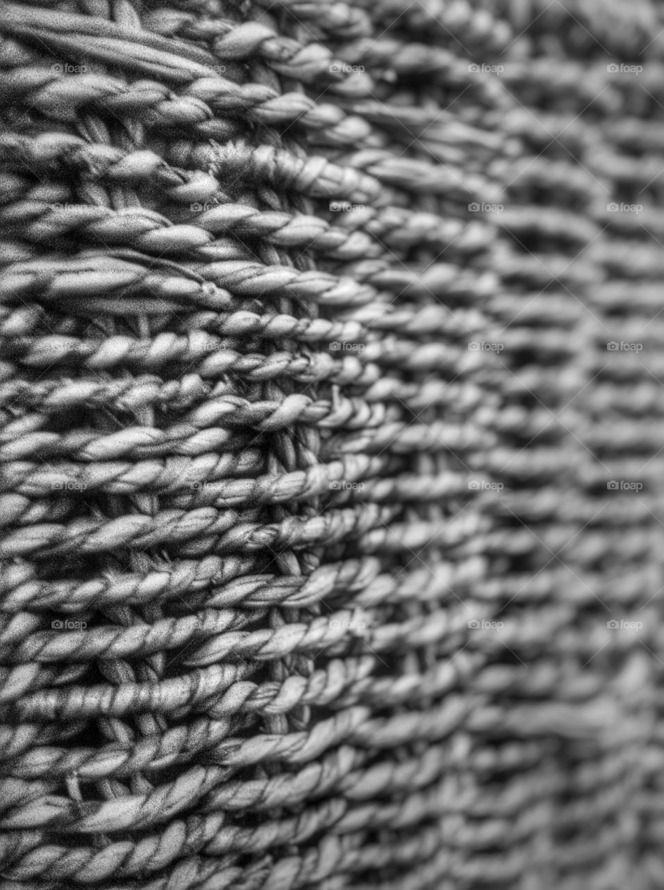 Close up of wicker work in black and white