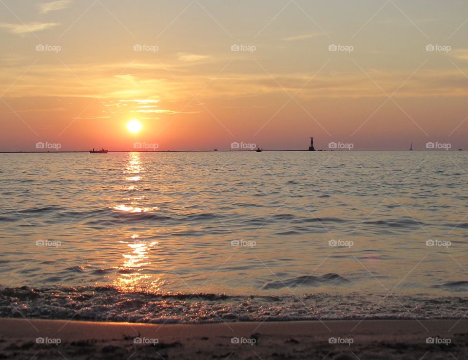 Sunset on Lake Michigan 