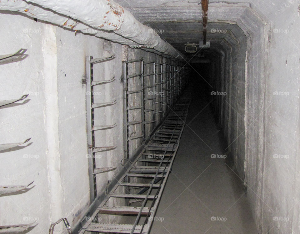 underground passage in the former soviet army object, Irbene, Latvia