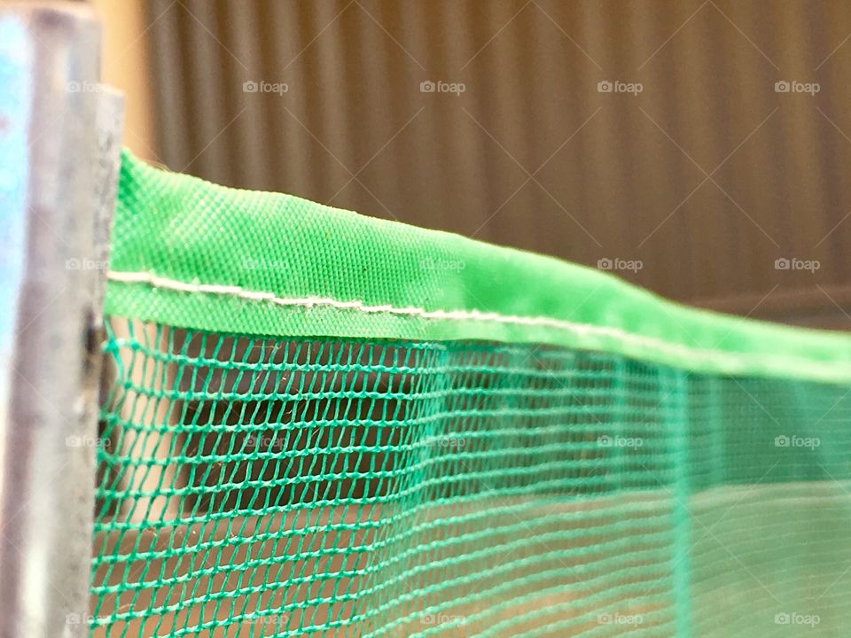 Close-up of table tennis net