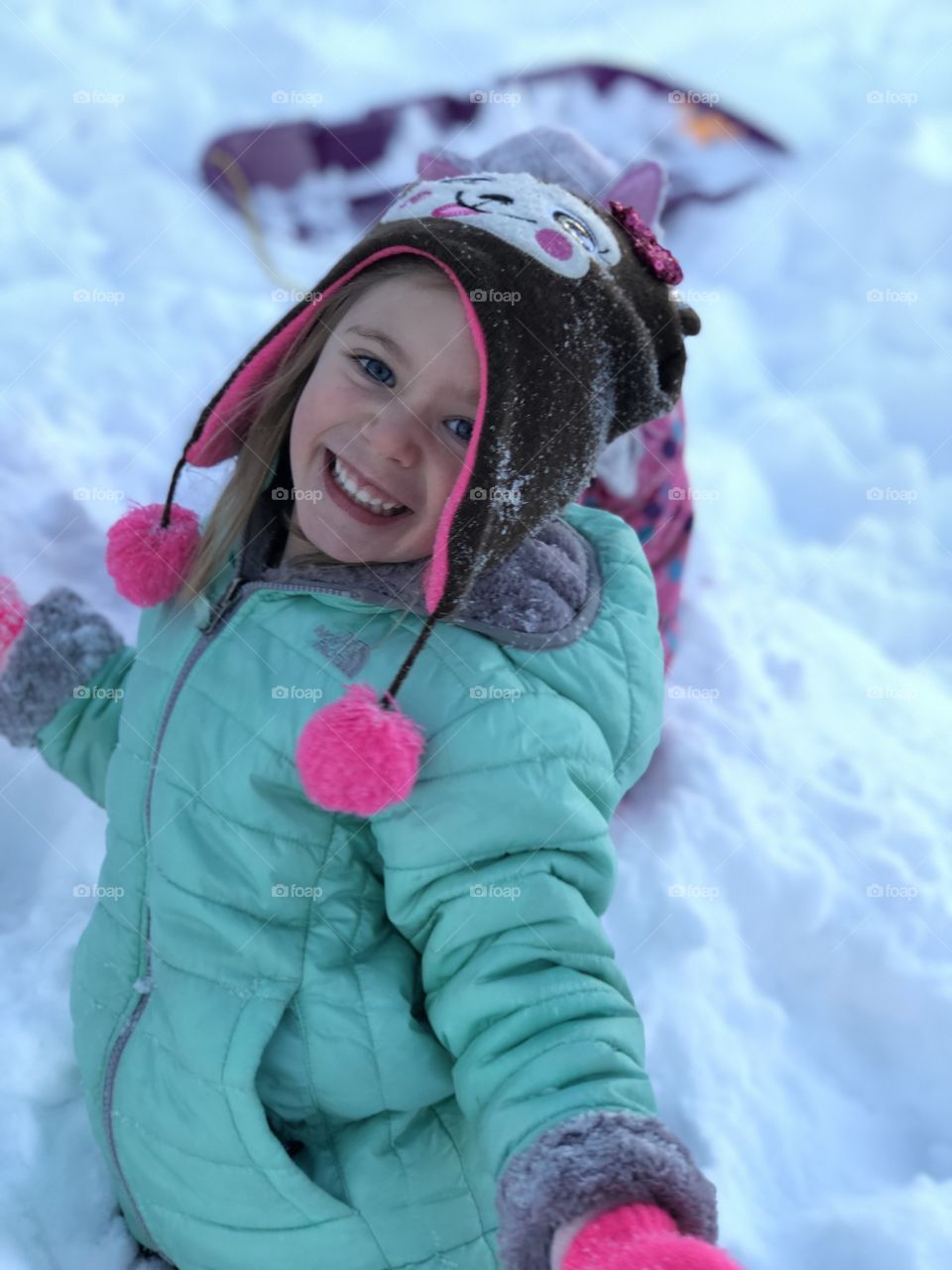 Mila playing in the snow!