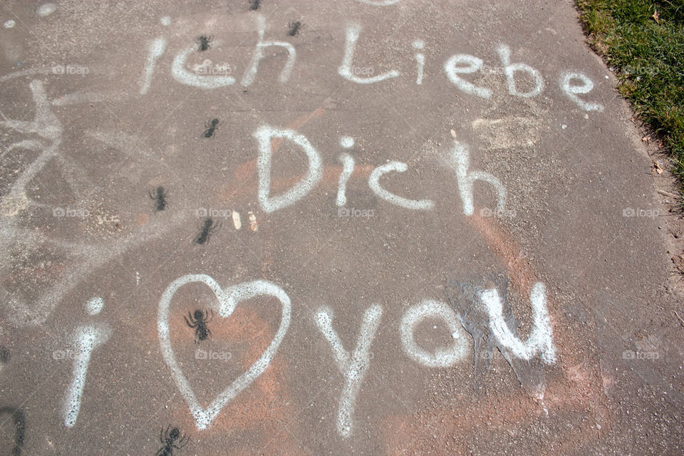 Ich liebe dich I love you 