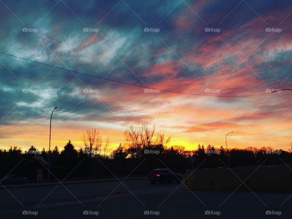 Landscape, Sunset, Light, Road, Evening