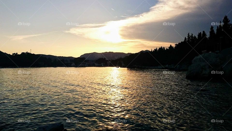 Sunset in the Adriatic Sea, Mediterranean