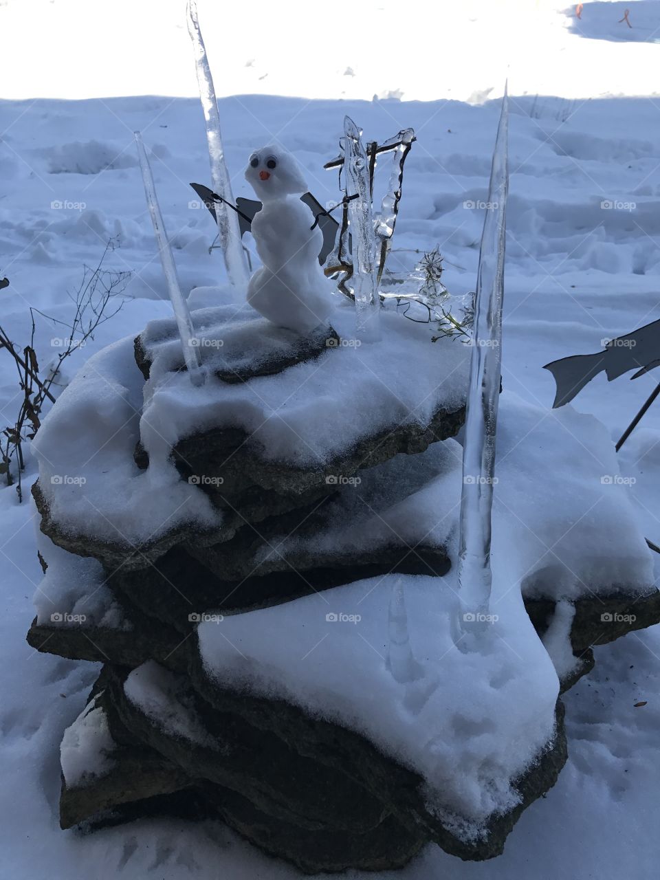 Ice land snowman 