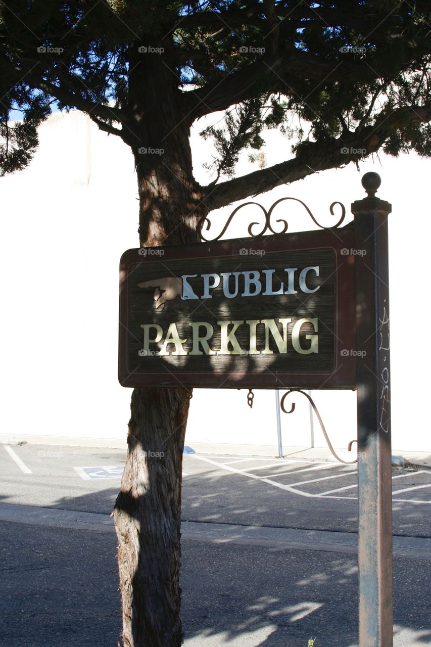 Public parking sign 