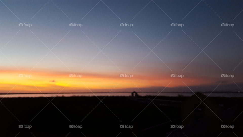 sunset at the marina