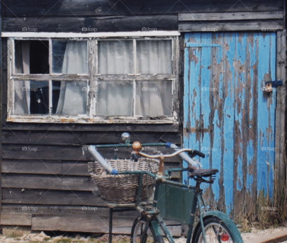 bicycle blue shed southwold by clarkie28