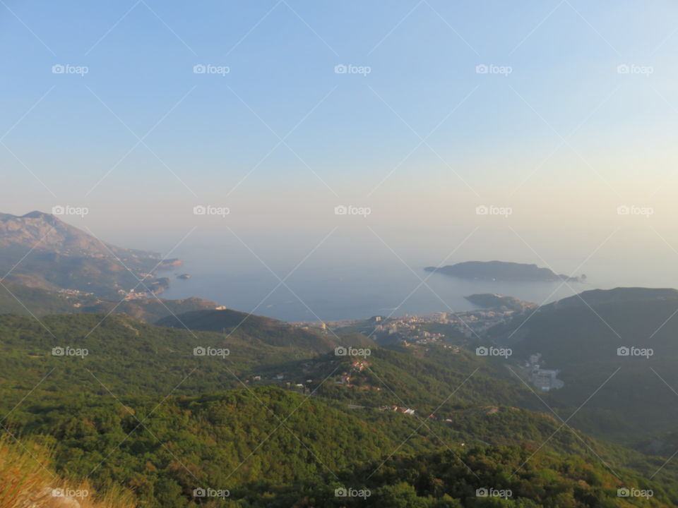 Travel to sea first sight from the mountain