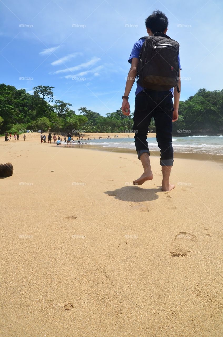 Walking at the Beach