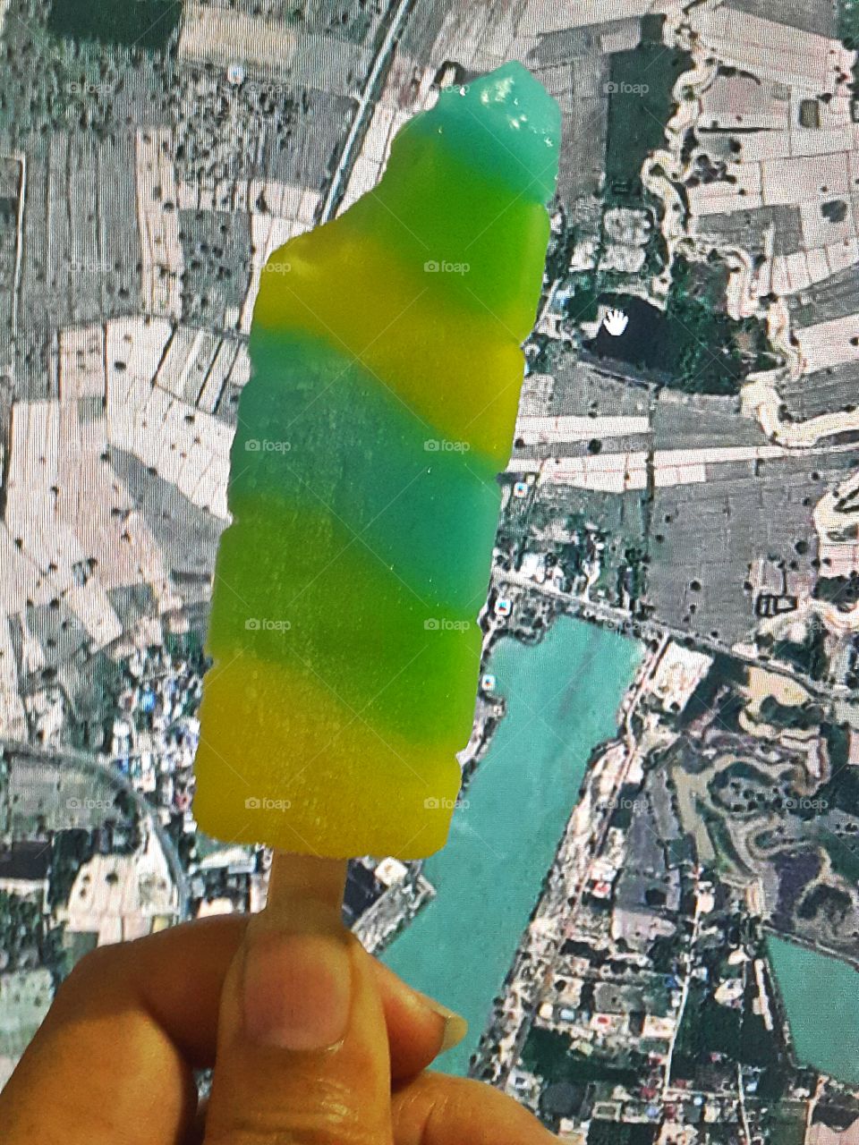 Ice Cream. Hand holding Ice cream