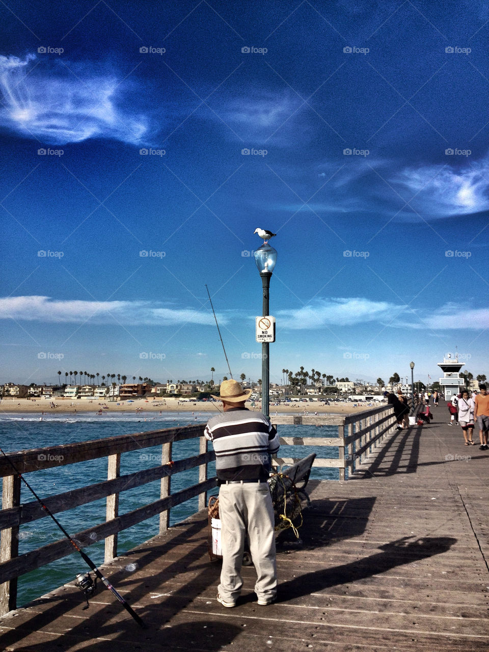 california beach ocean sky by analia