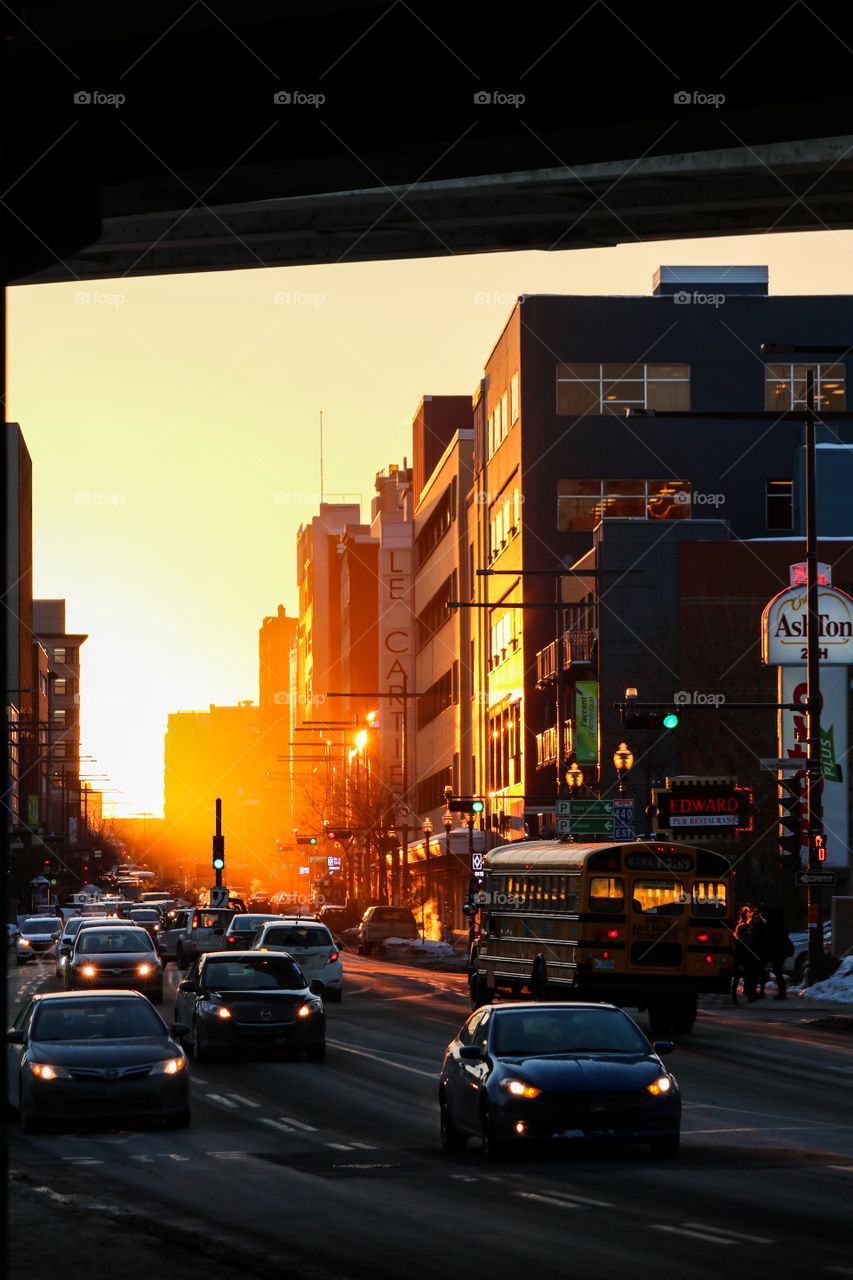 Sunset over our city 