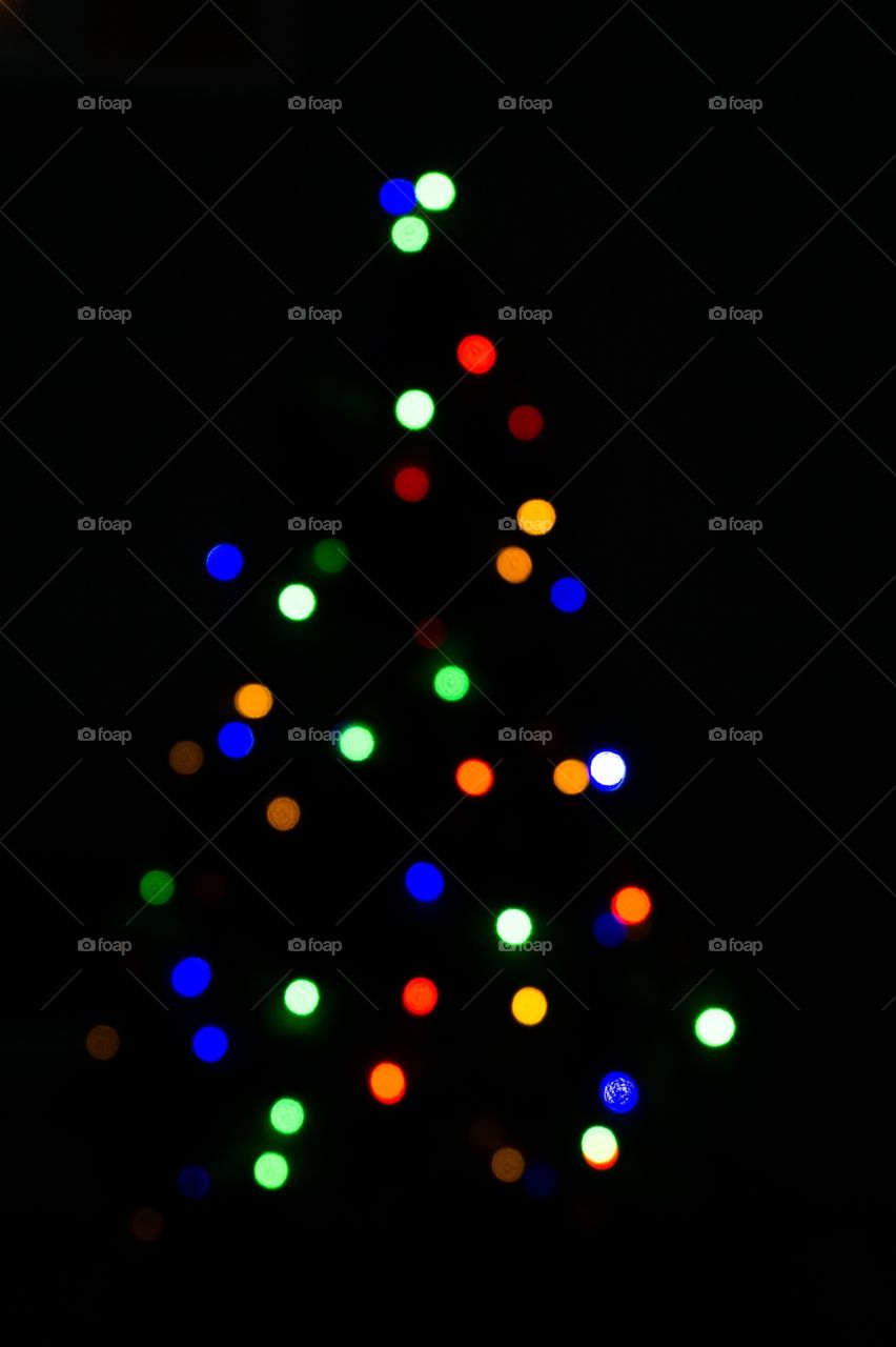 blurred Christmas tree