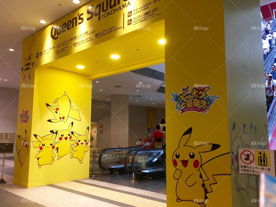 Pikachu decorated archway in Minatomirai Station, Yokohama. 