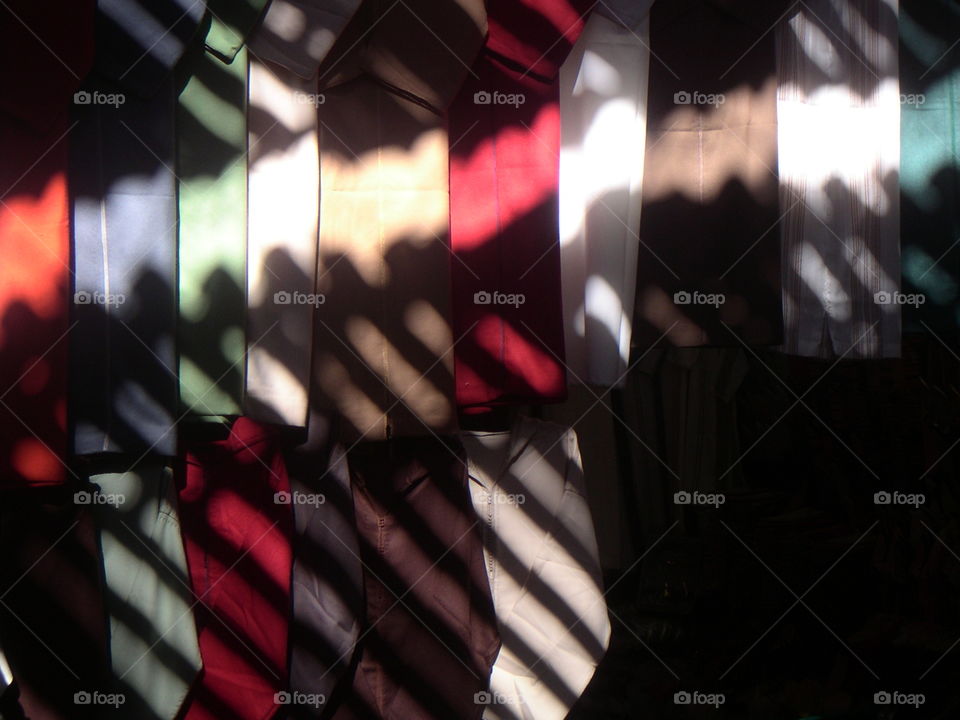 ties on the market of Marrakech