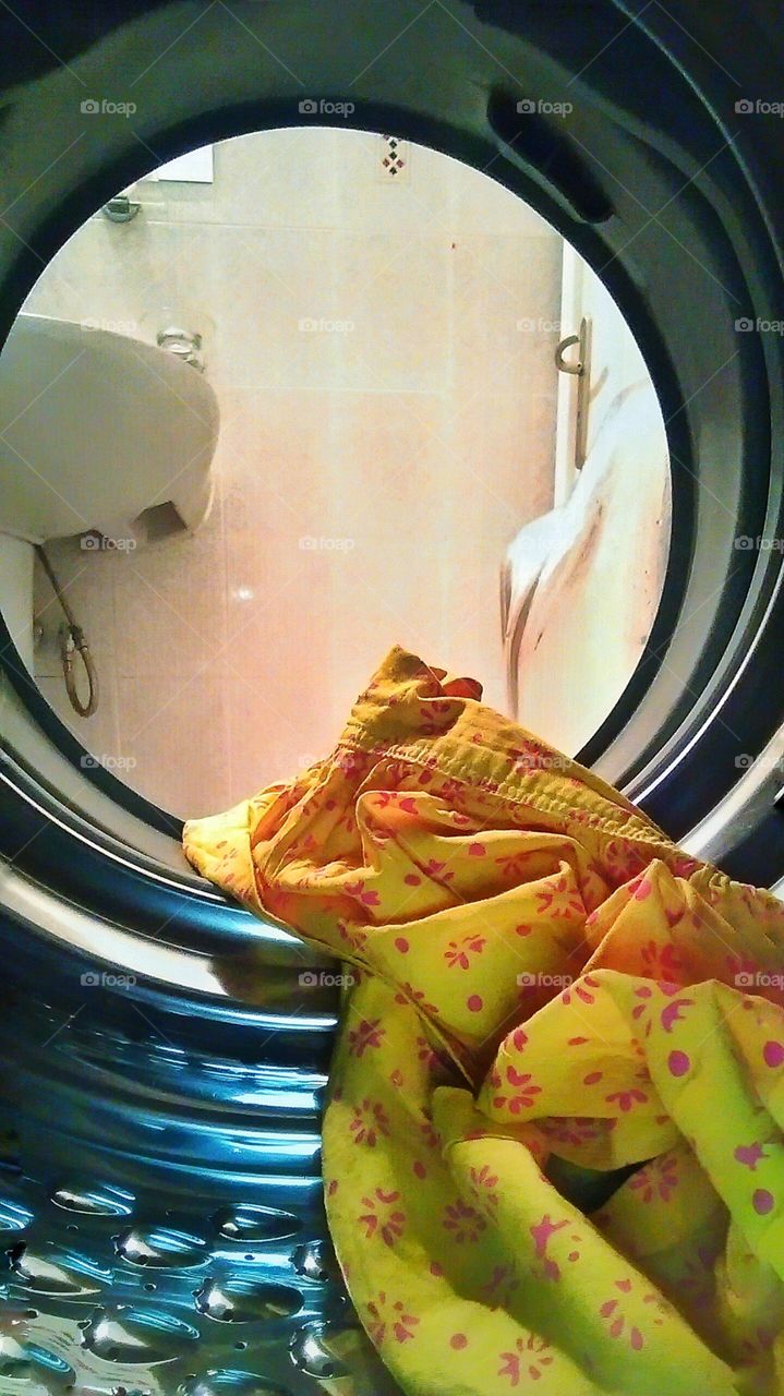 inside a washing machine 