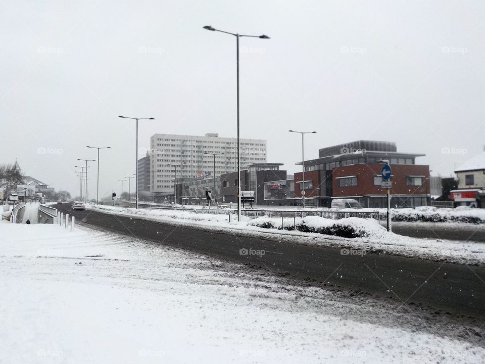 So unusual snow sight in Birmingham UK