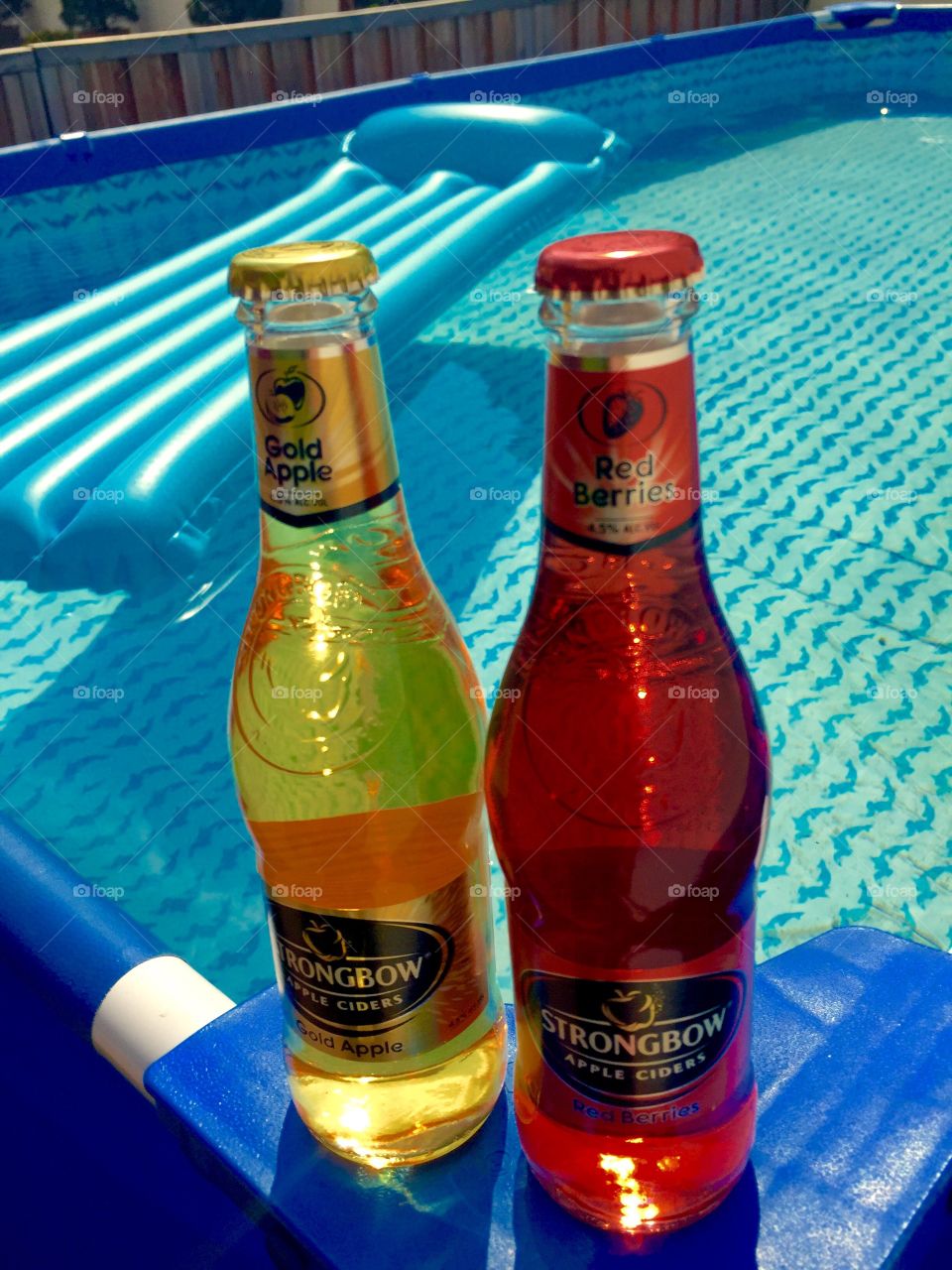 Strongbow by the pool