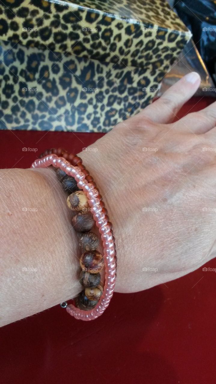 Designed by Ann Rubo Glass and Acai Seed Bracelet