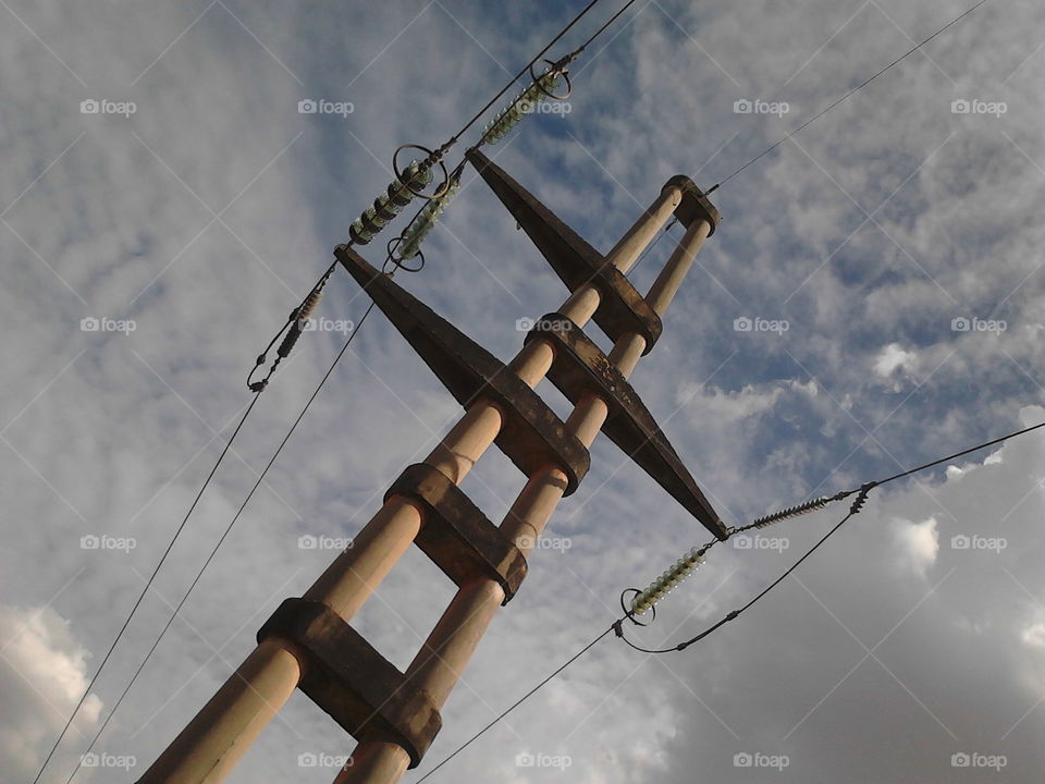 Wire, Sky, Steel, Industry, Power