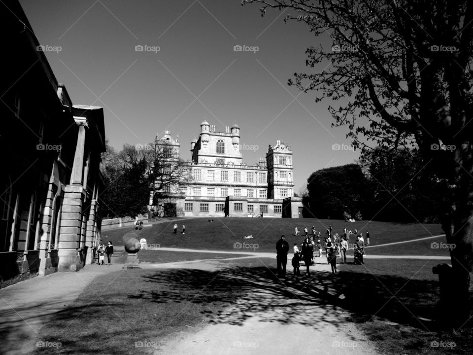 black and white architecture. Batman castle in England