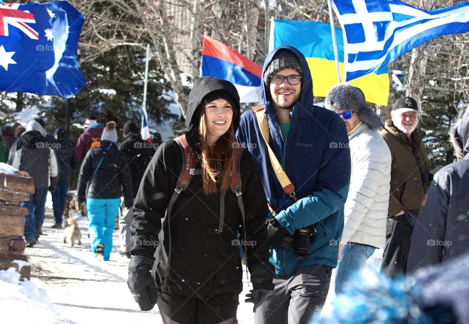 An american couple in Breckenridge, CO
