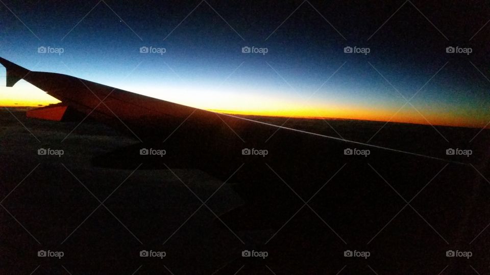 sunrise at 30,000 feet