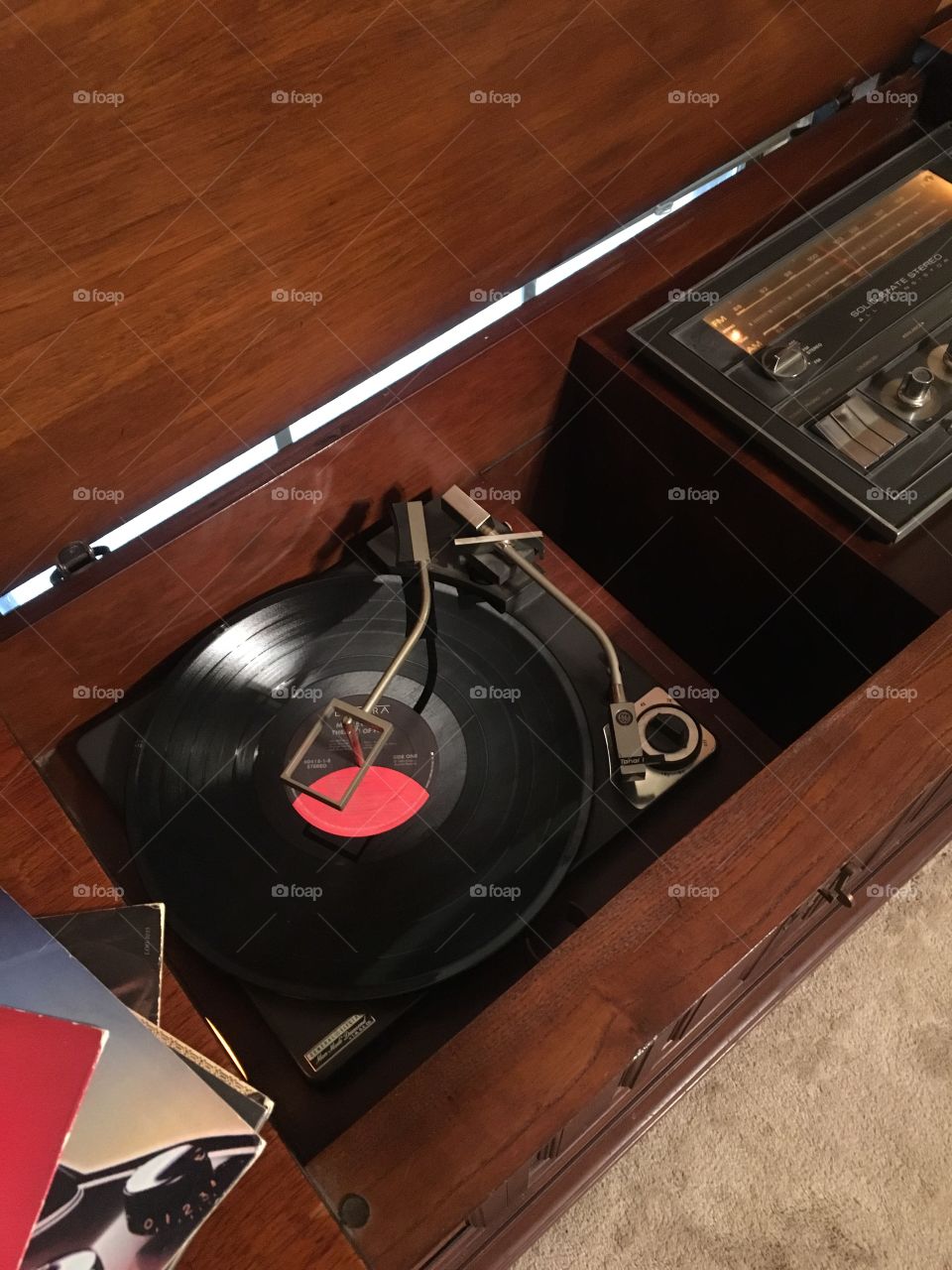 Old vinyl records 