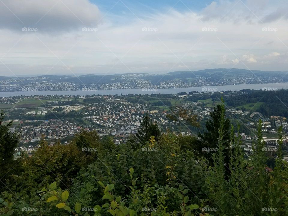 Looking down on Zurich, Switzerland