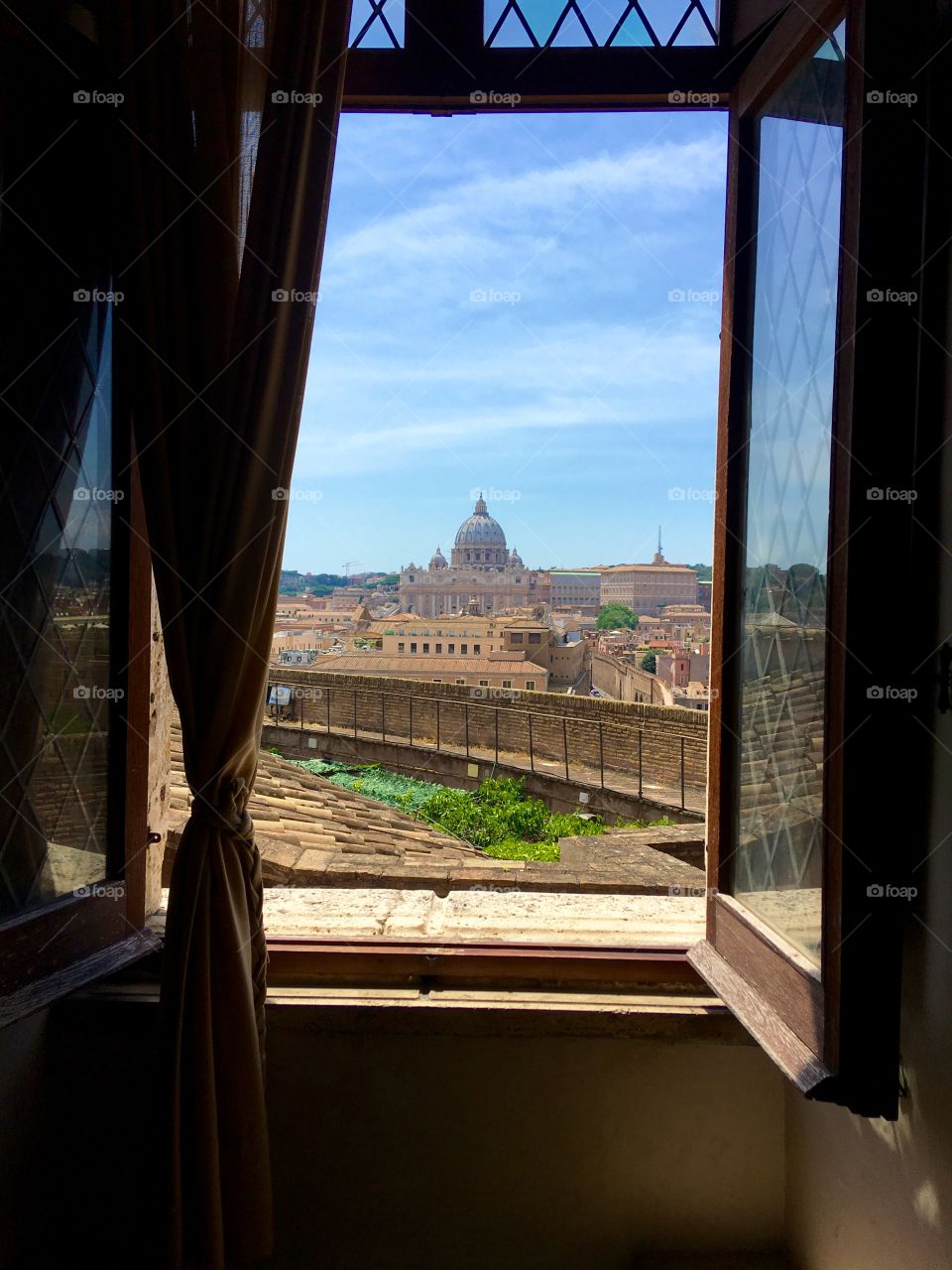 St Peter's Basilica from a window in Castel San Angelo
