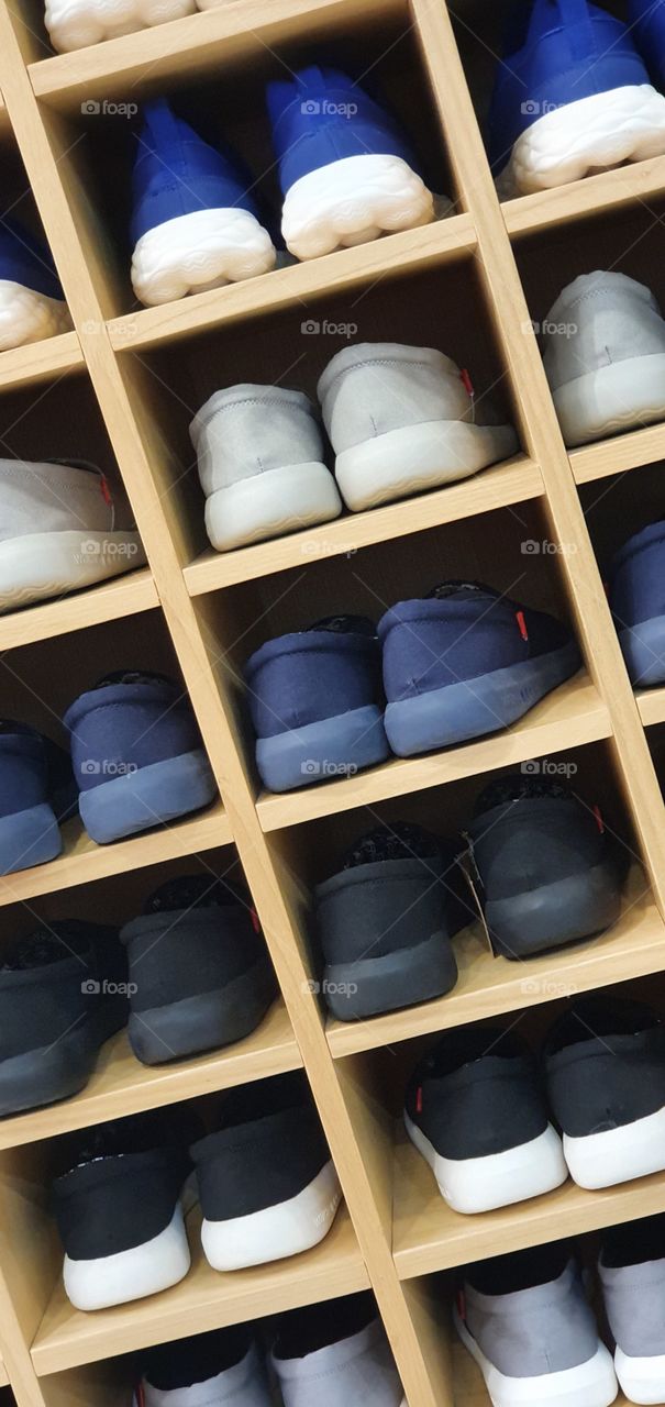 neatly arranged shoes