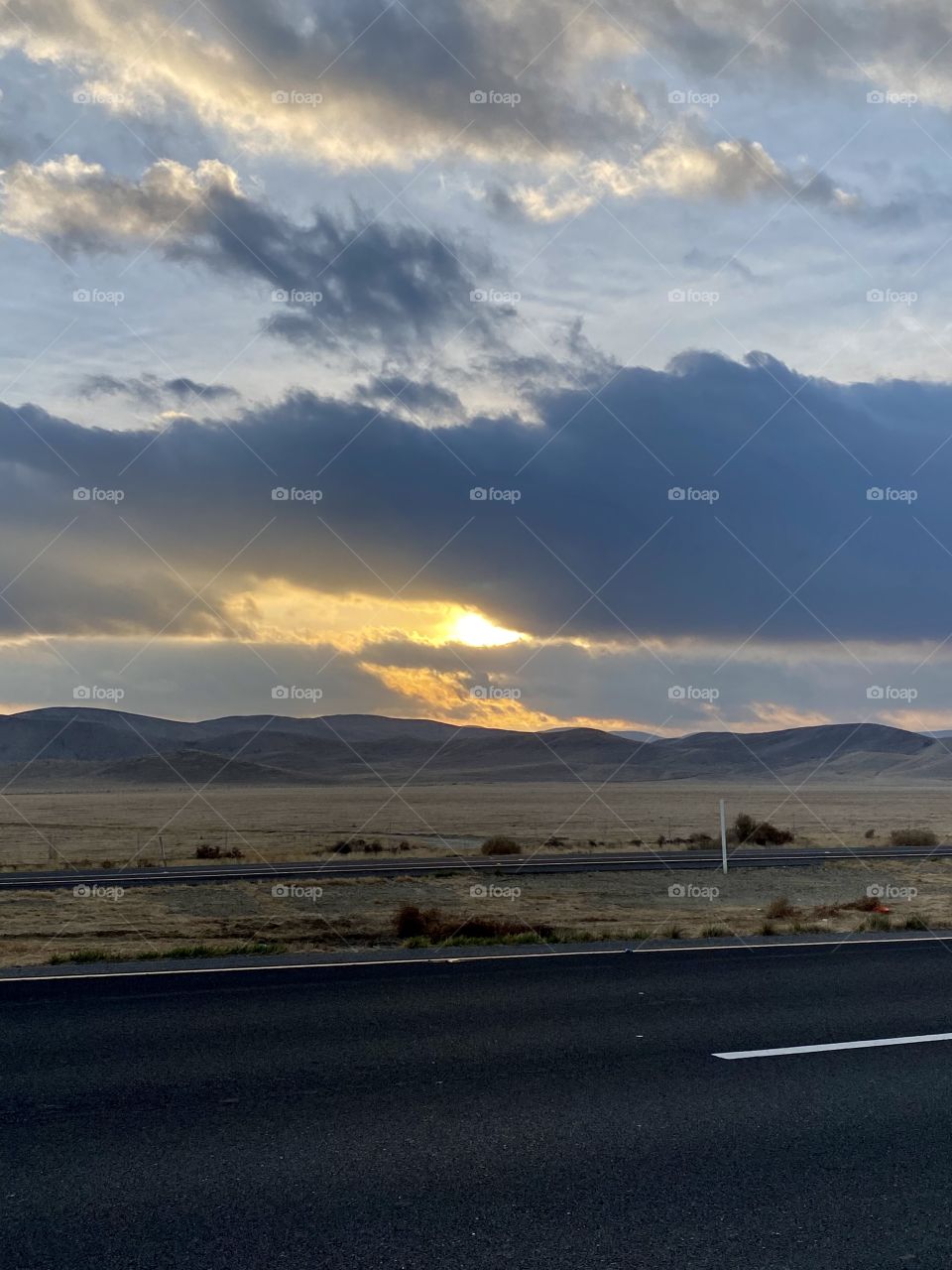 Sunset in Los Hills California 