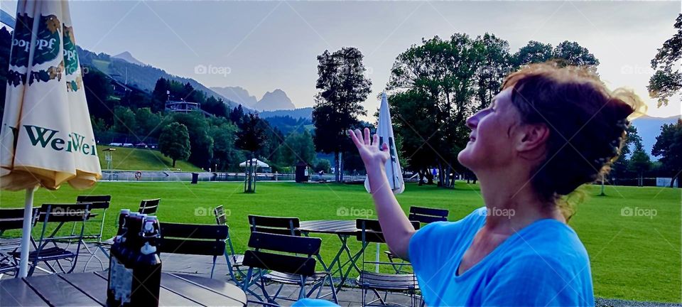 We are outside at the “Kainzen Bath” in “Garmisch-Partenkirchen” in the Bavarian “Alps” not far from the “Zugspitze” which is at 2962 m Germany’s highest mountain. 2024. Hypnotic Productions