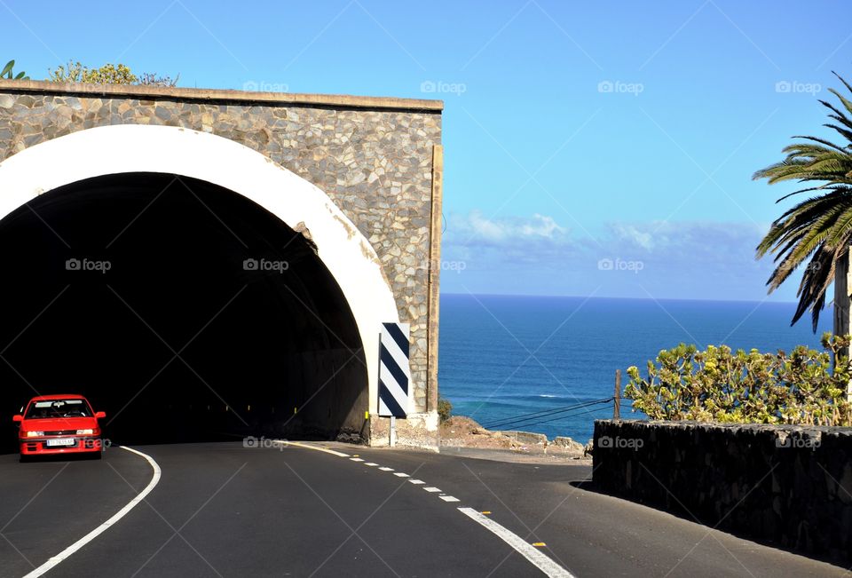 Road near the coastline. Tenerife