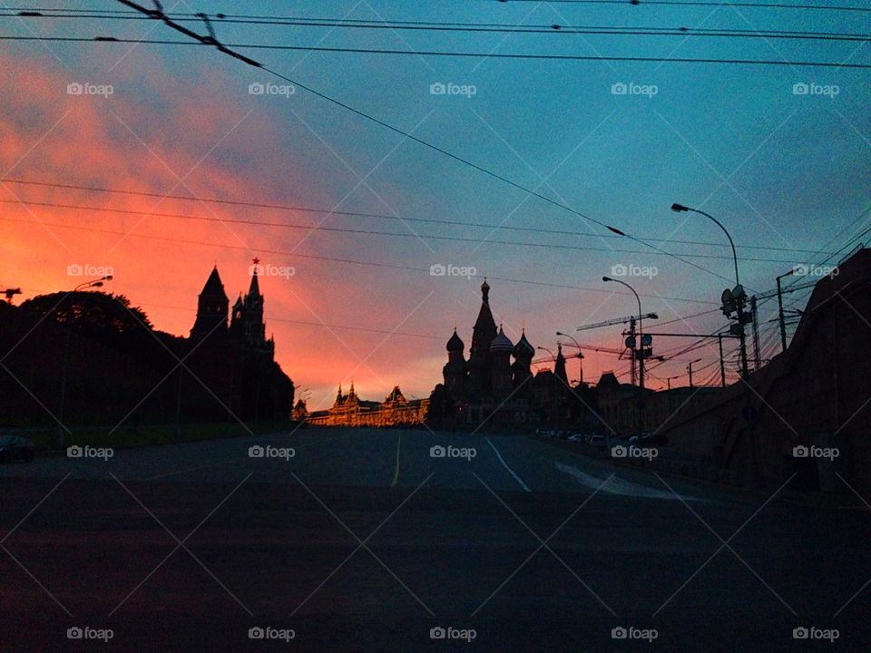 Amazing Moscow sunset