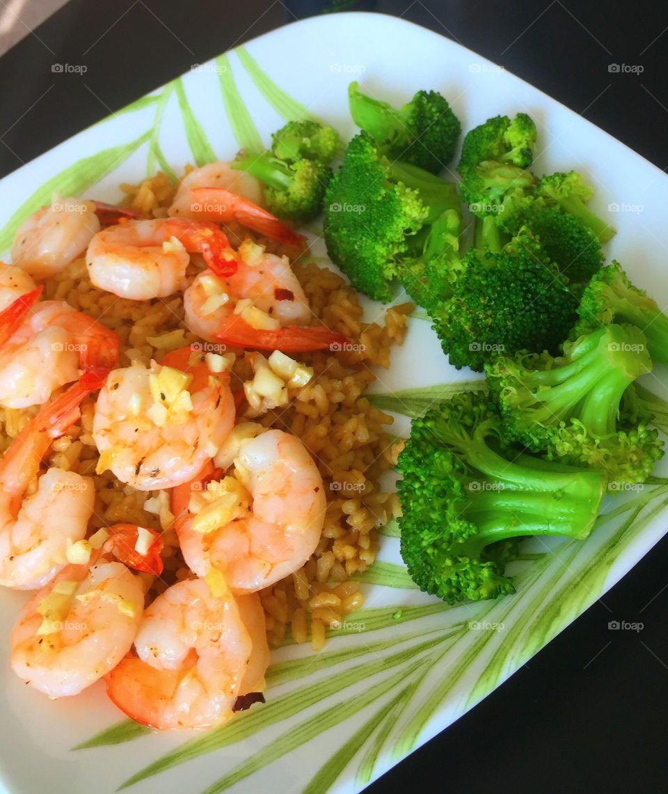 Homemade Shrimp and Broccoli 