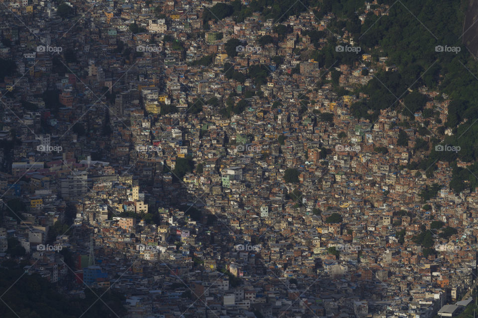 Shanty town Rocinha in Rio de Janeiro Brazil.