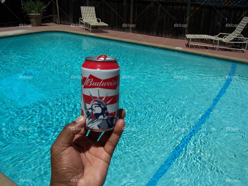 red white and blue pool. a fun day at the pool with friends