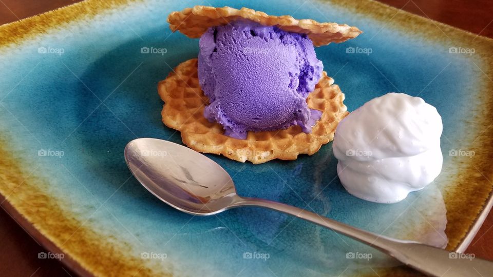 Purple ice cream sandwich