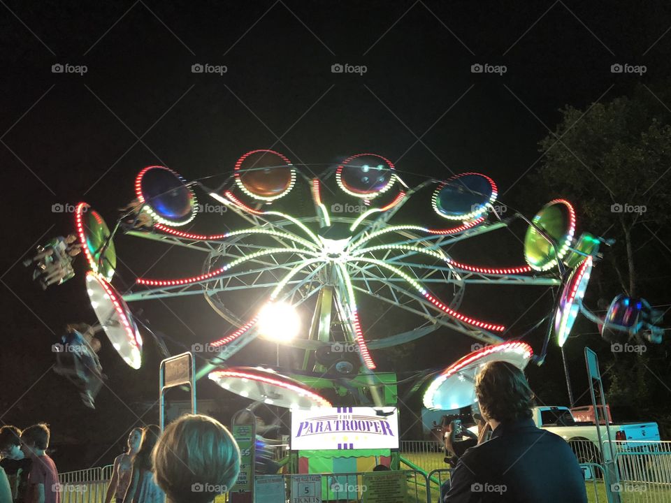 Amusement ride illuminated 