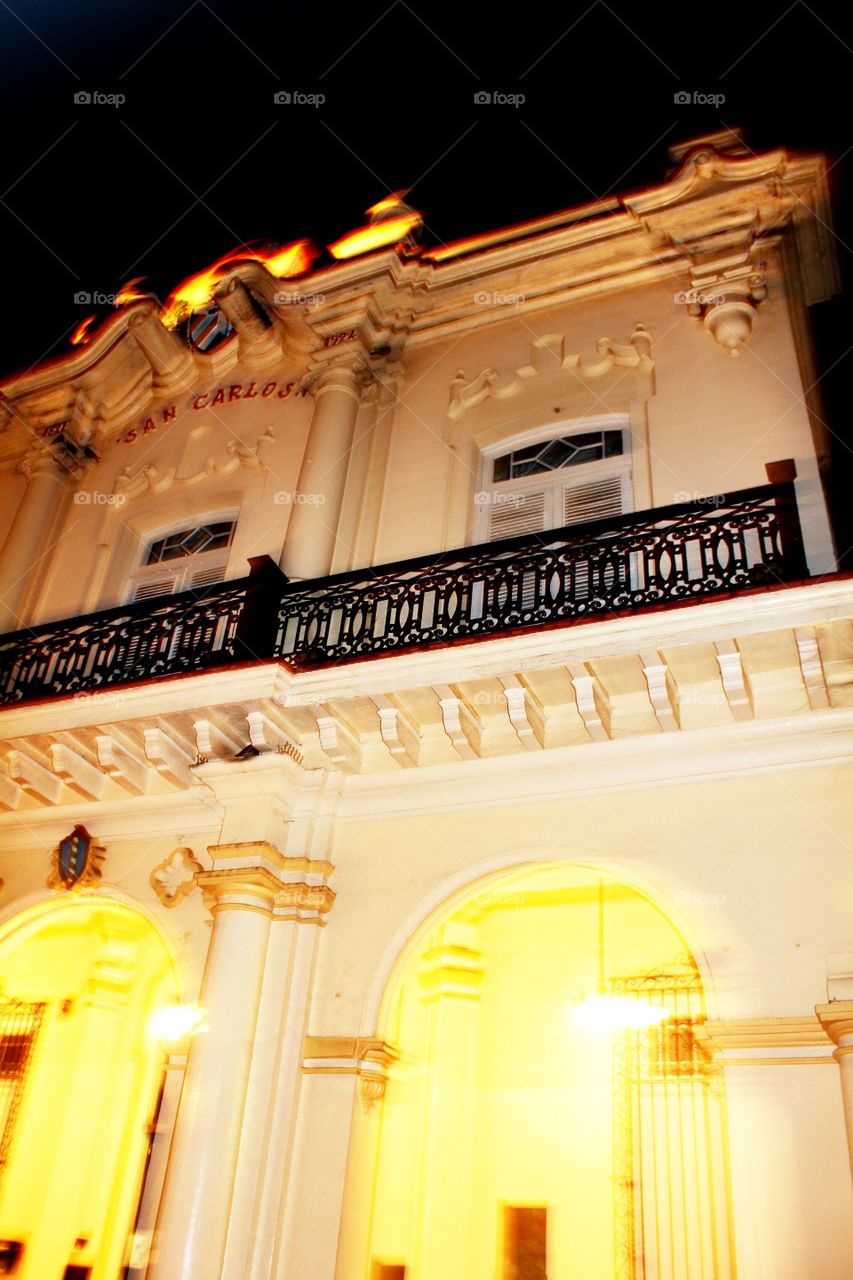 Building at night