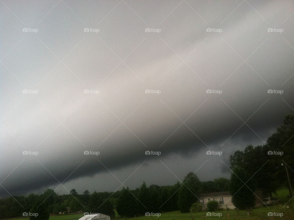 Storm front clouds